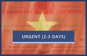 Vietnam Urgent - No Certification
